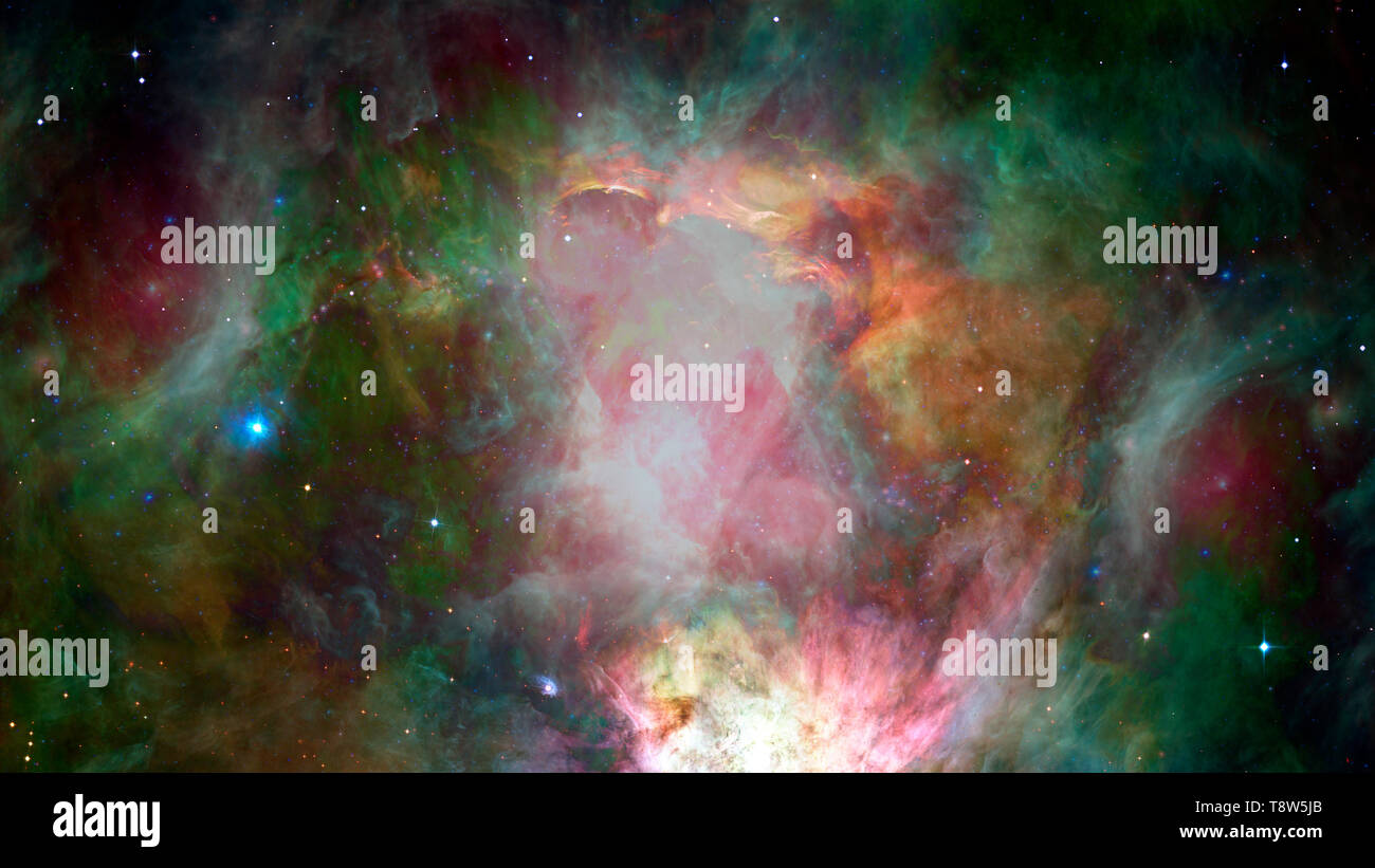 Kosmische Landschaft, schöner science fiction Wallpaper mit endlosen Weltraum. Elemente dieses Bild von der NASA eingerichtet Stockfoto