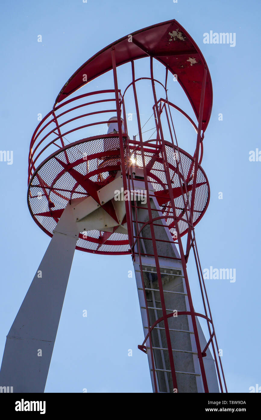 Semaphore, Le Crotois, Bucht der Somme, Hauts-de-France, Frankreich Stockfoto