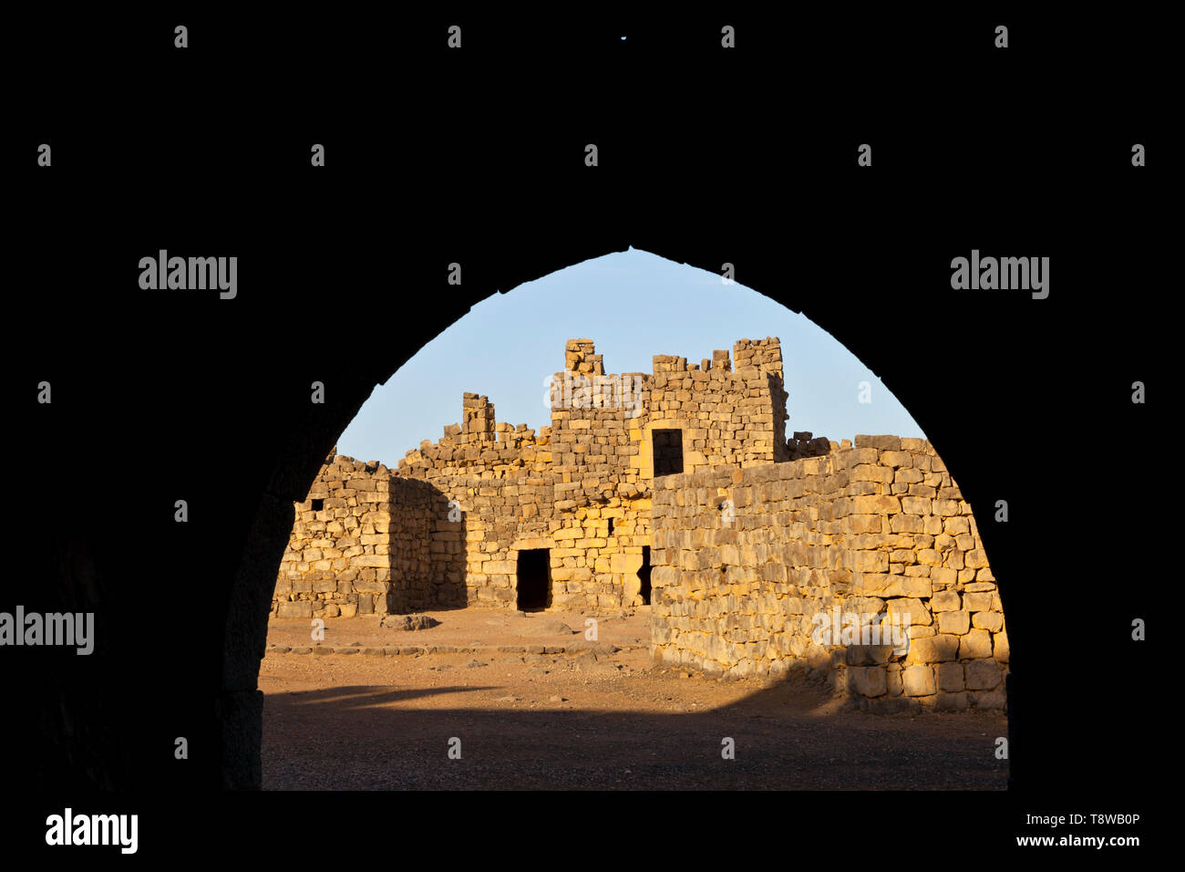 Castillo del Desierto Al-Azraq. Jordanien, Oriente Medio Stockfoto