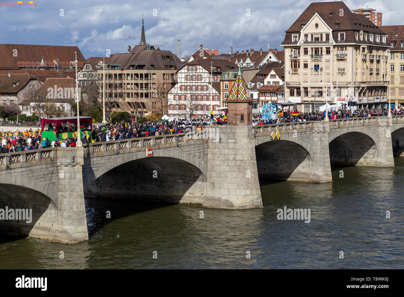 Karnevalsumzug in Basel, Schweiz Stockfoto