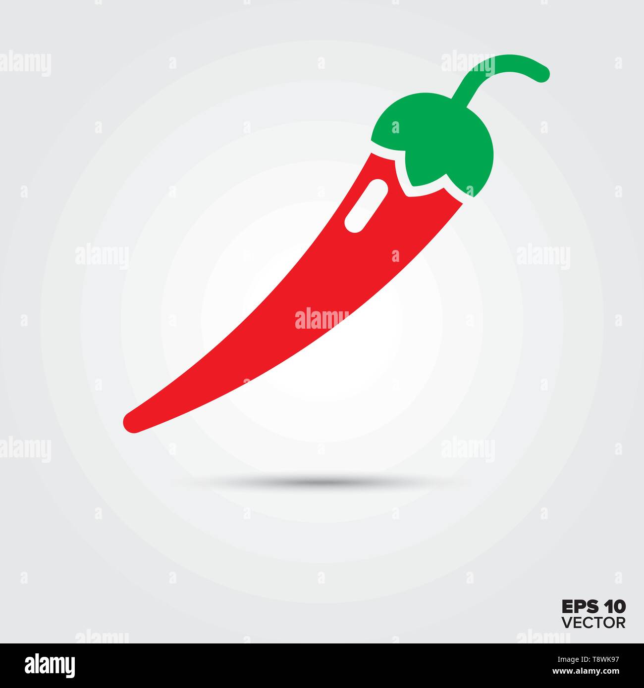 Red Chili zwei Farbe Vektor icon Stock Vektor