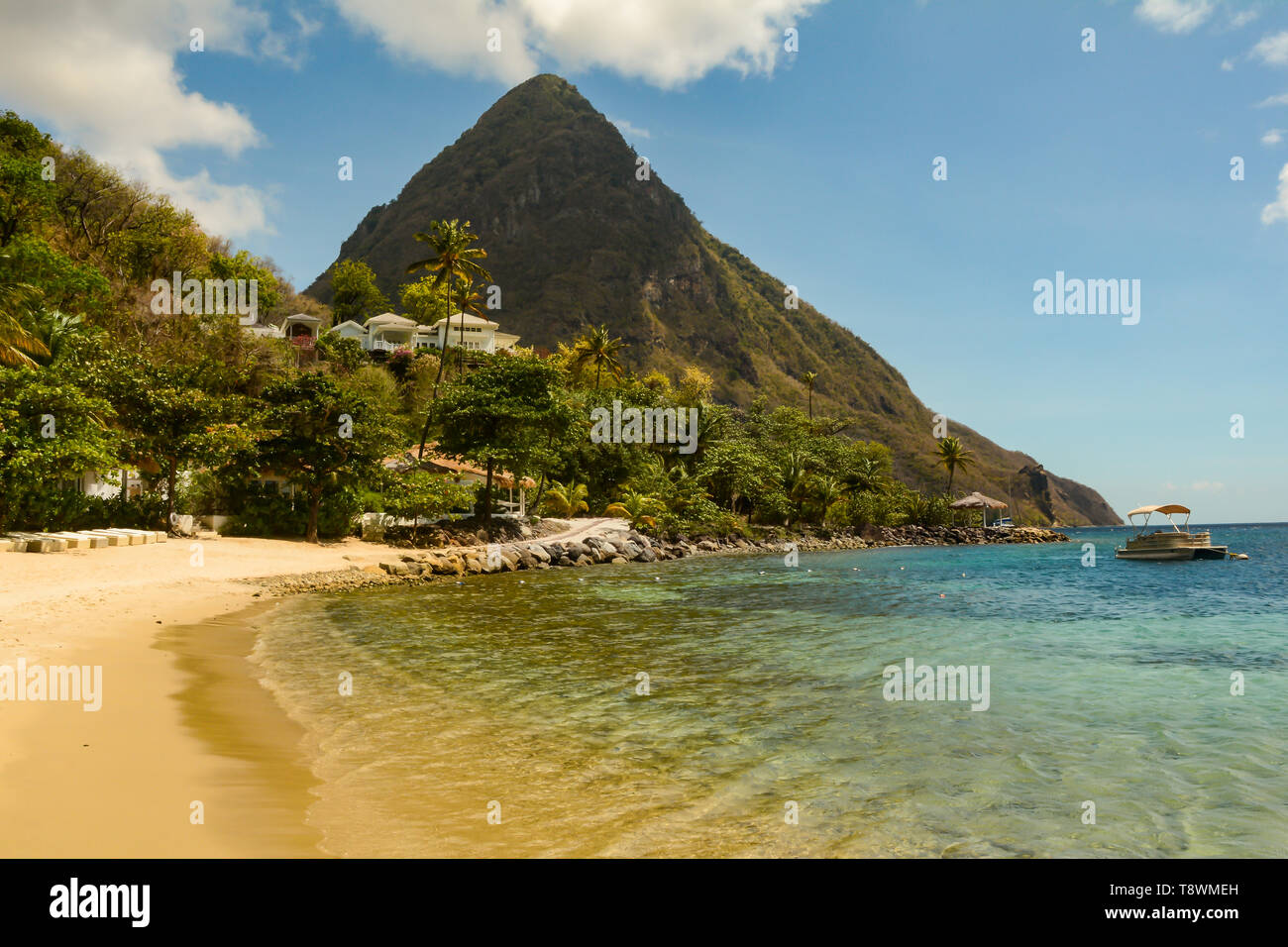 Piton Berge in St. Lucia Stockfoto