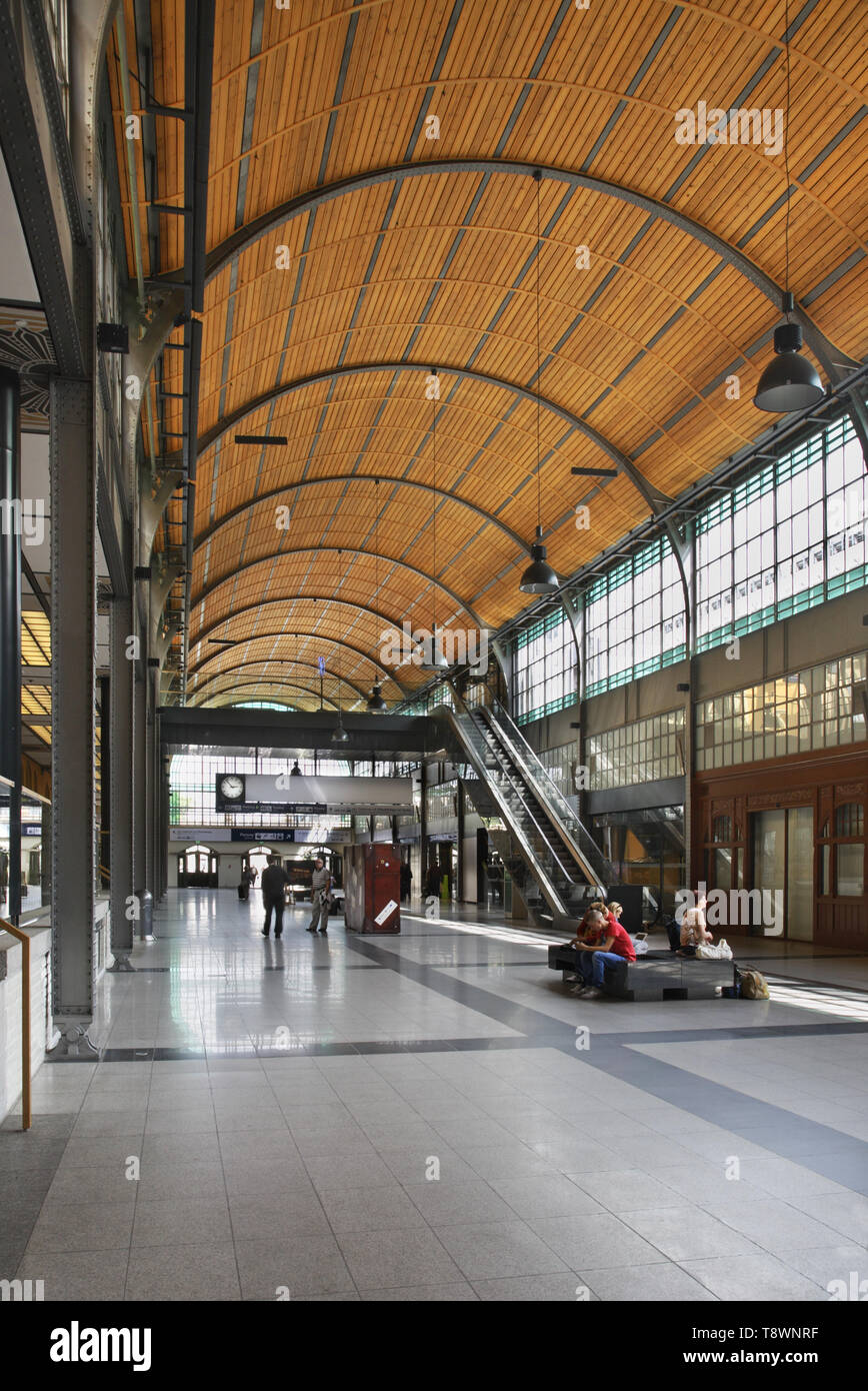 Wroclaw Glowny Bahnhof. Polen Stockfoto