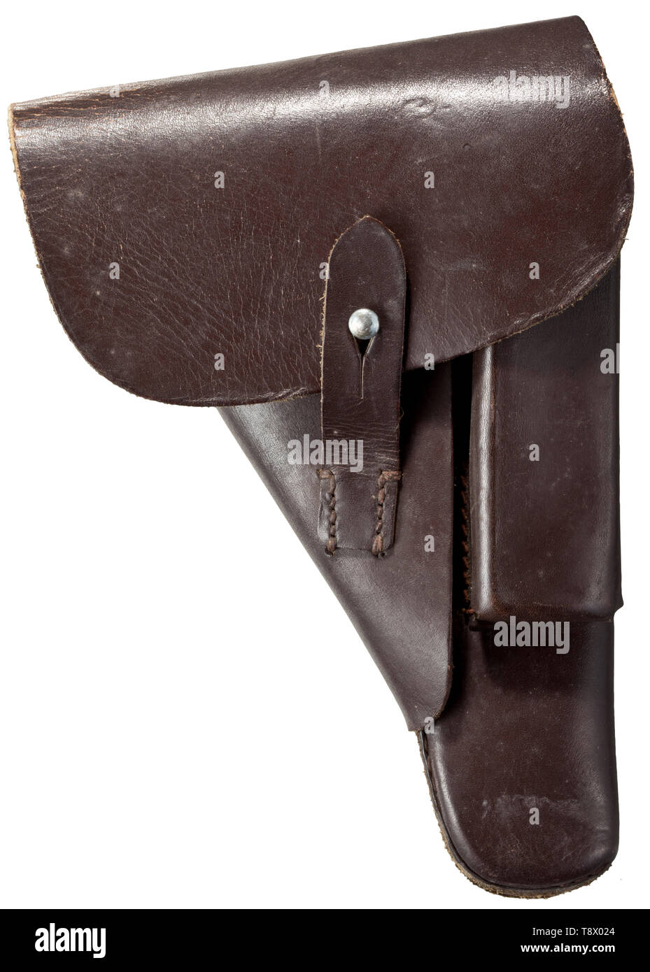 Ein Holster für die FN HP Mod. 35 Ca. 1944. Codierte "kühl", Annahme WaA 866 für Hersteller Ernst Melzig, Liegnitz dunkel-braun, glatte Rindsleder. Magazin pocket vor. Stahl Taste Brutto. Nähte in Auftrag. Akzeptanzzeichen im Deckel, verschwommen. In neuwertigem Zustand. historischen, historische, 20. Jahrhundert, Editorial-Use - Nur Stockfoto