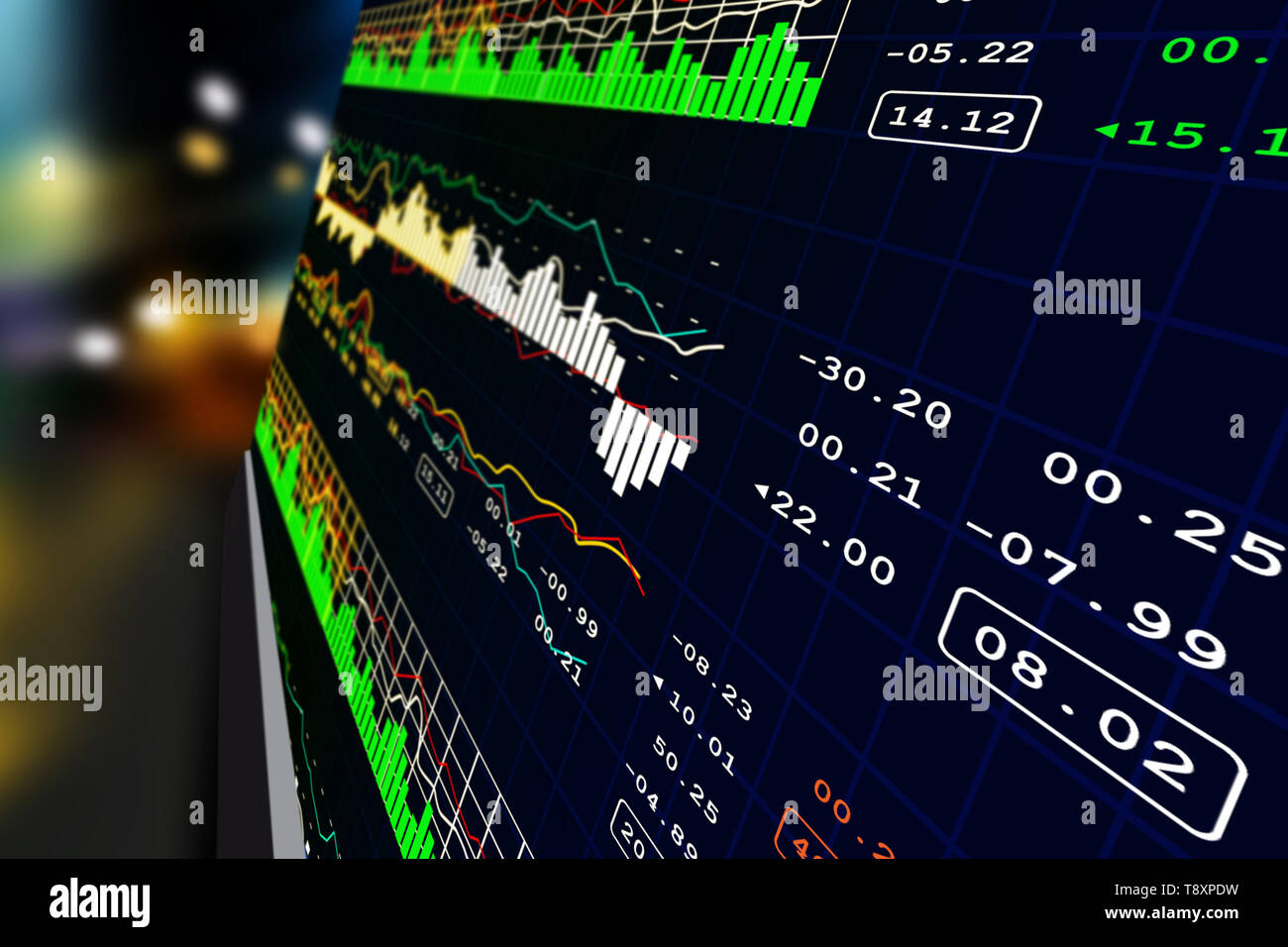 Börse Grafik Analyse Stockfoto
