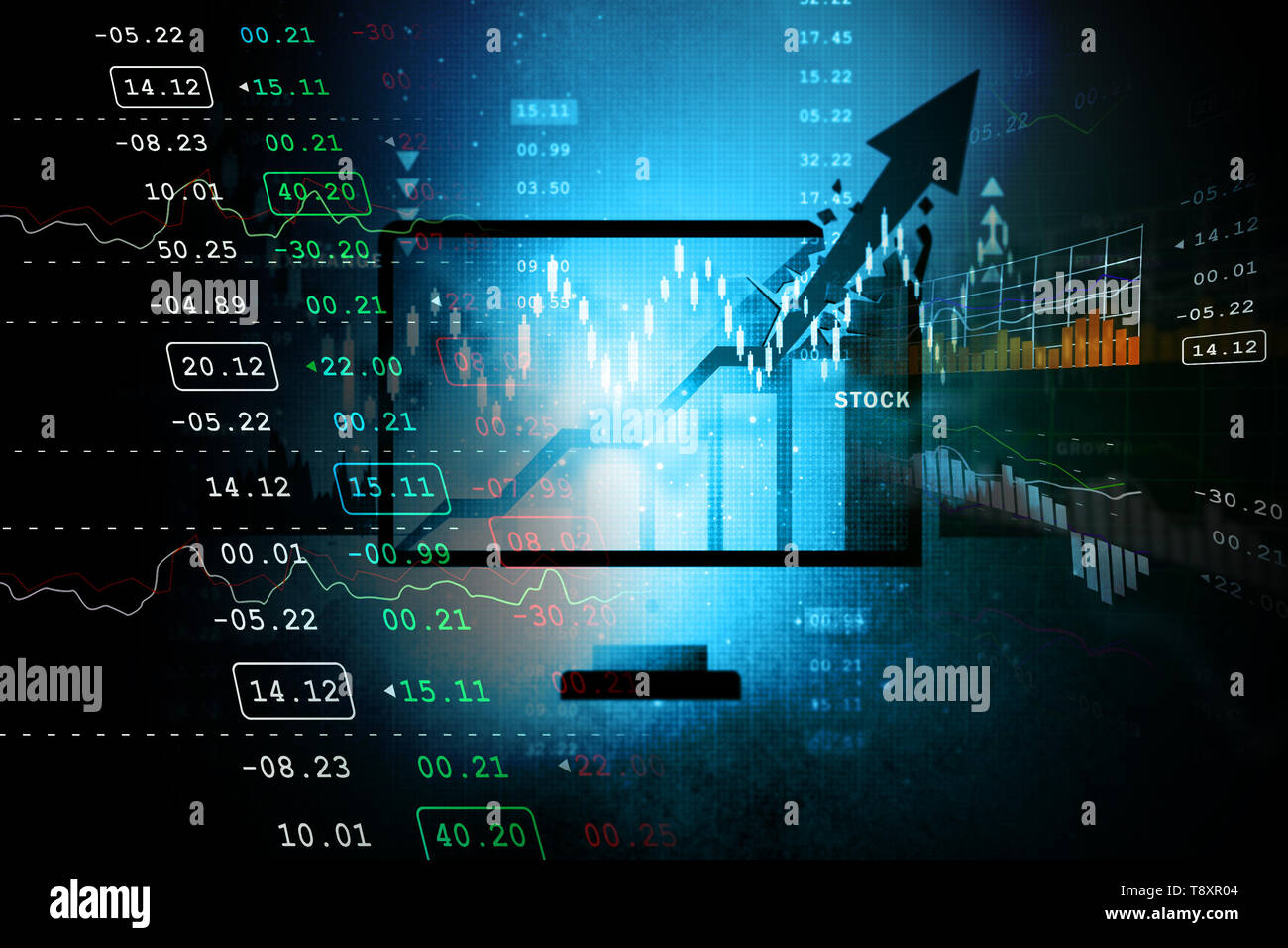 Börse-Business-Grafik Stockfoto