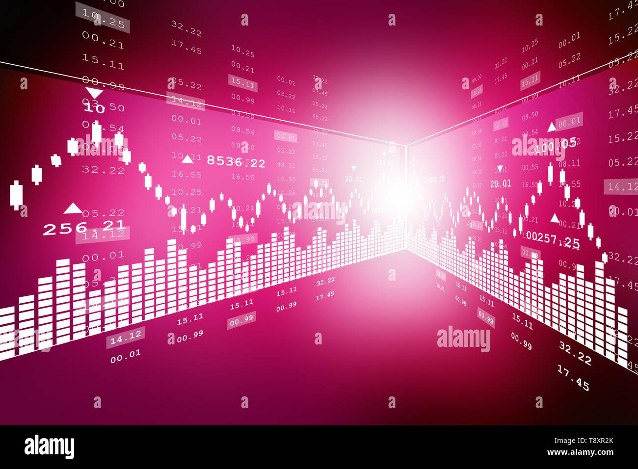Börse Grafik Analyse Stockfoto