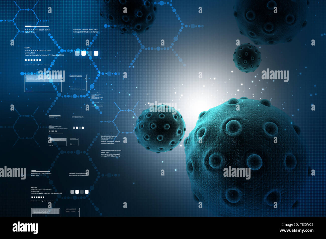 3d-Modell des Virus Stockfoto