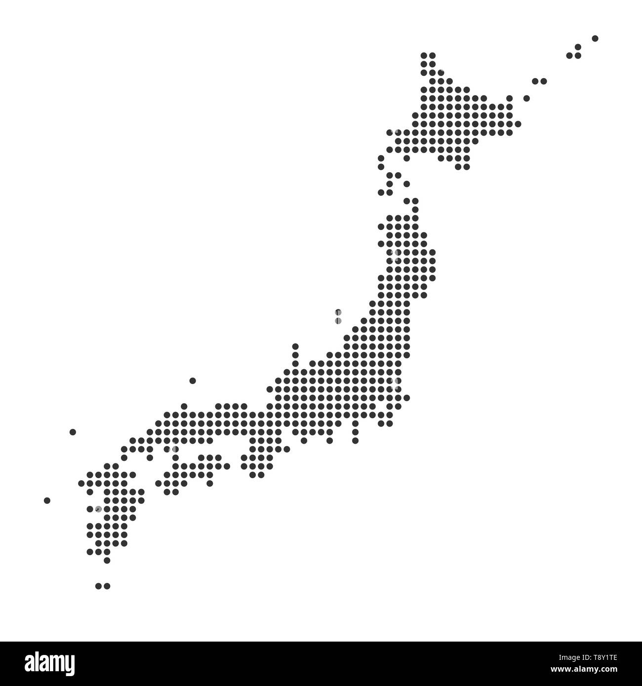 Karte mit Dot-Japan. Für Ihr Design Template Stock Vektor