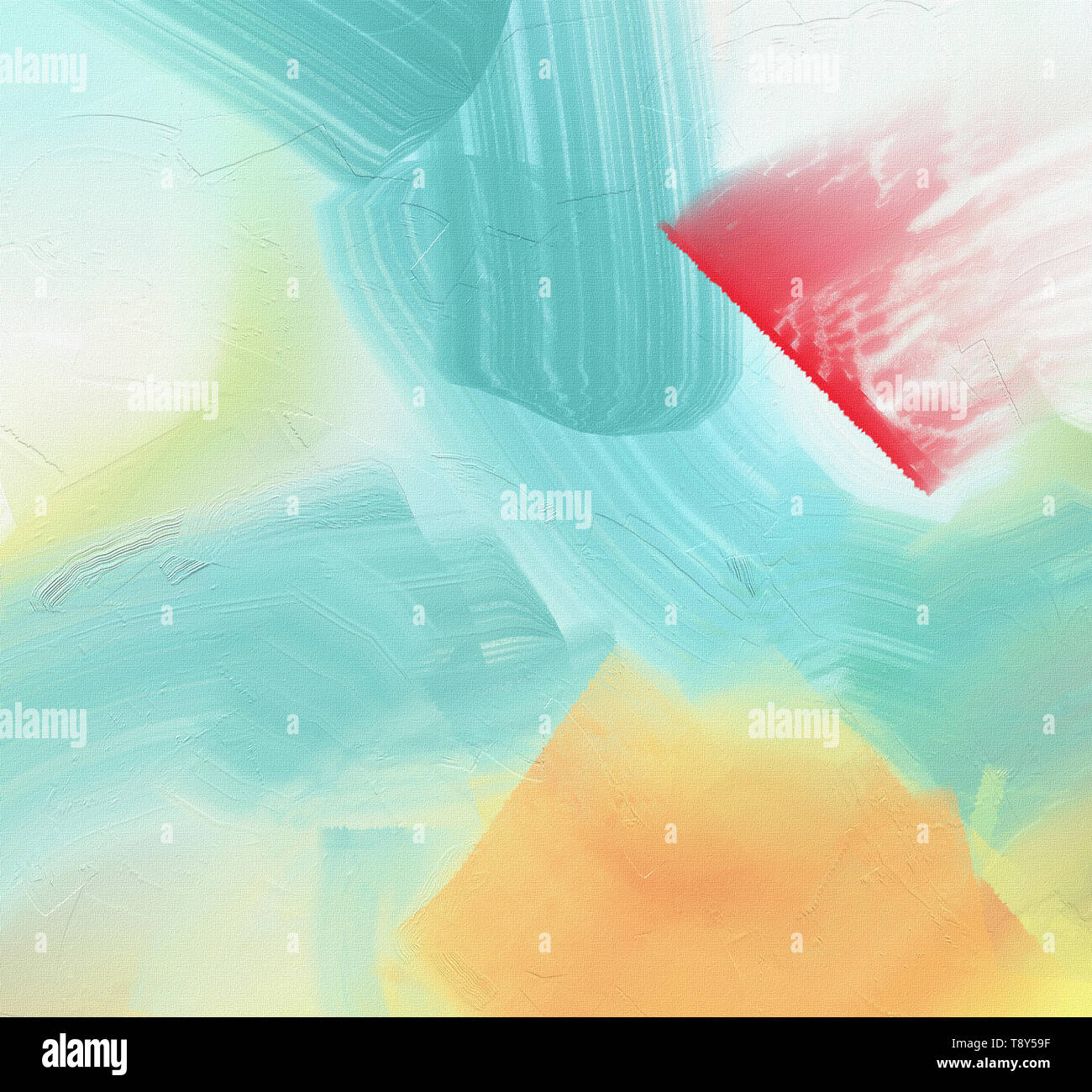 Abstrakt Leinwand mit breiten Pinselstrichen Stockfoto