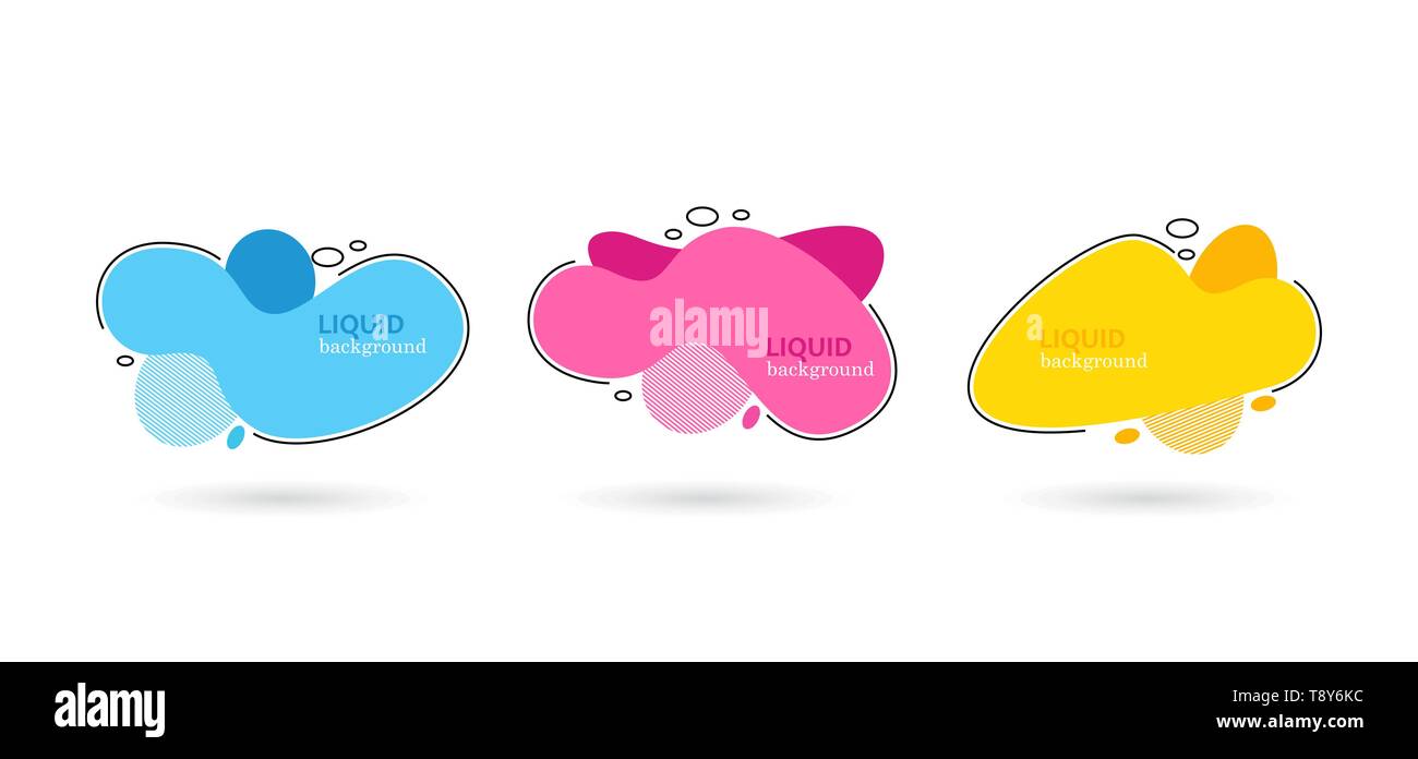 Abstrakte flüssigen Form. Fluid Design. Moderne Vector Illustration Stock Vektor