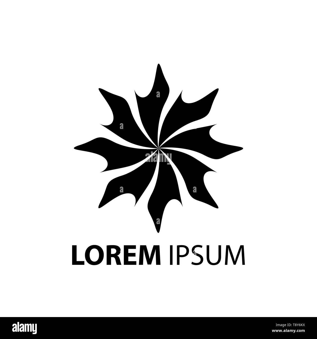 Abstrakte symbol Vektor. Abstraktes Ornament. Abstrakte Logo oder Symbol Vorlage Stock Vektor