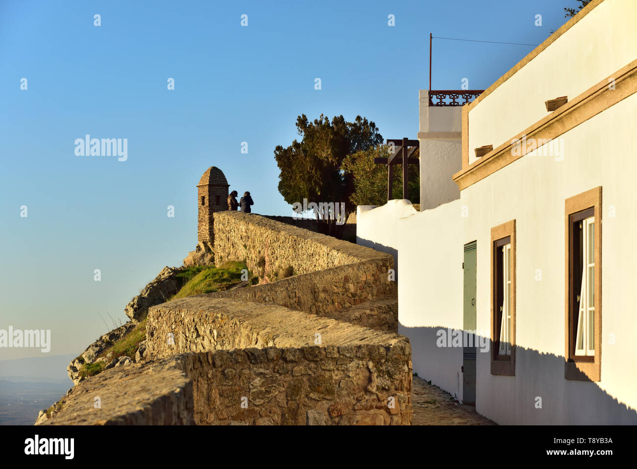 Das mittelalterliche Dorf von Ohrid. Alentejo, Portugal Stockfoto