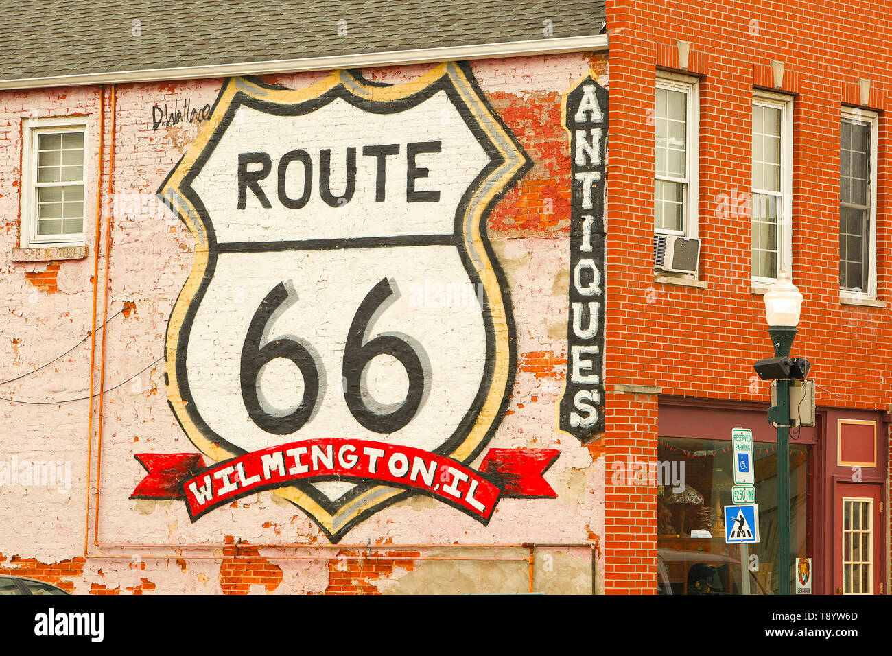 Route 66 am Straßenrand Attraktion Stockfoto