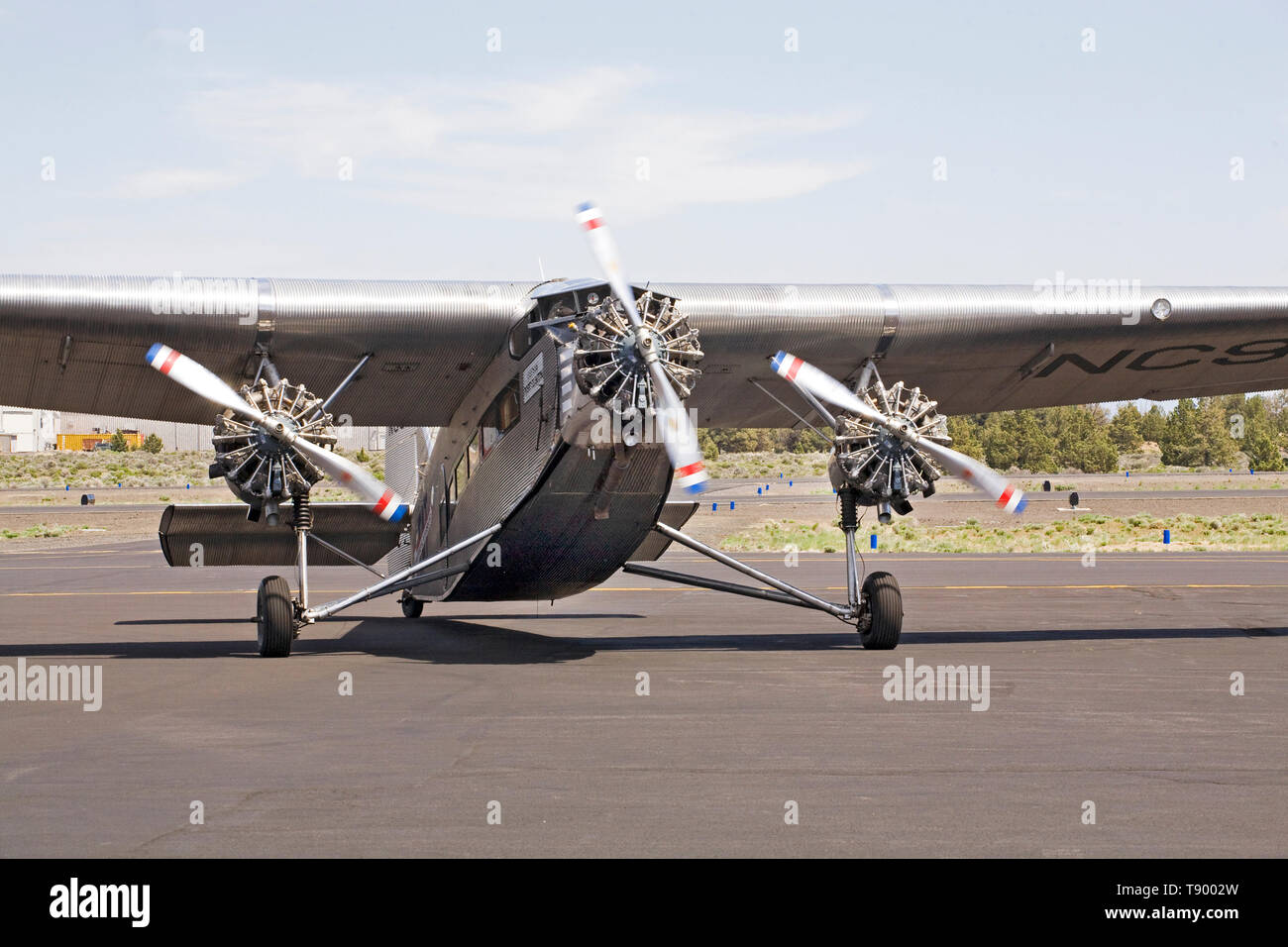 A 1928 Ford Tri-Motor 5-AT-B Flugzeug, durch drei Pratt & Whitney ...