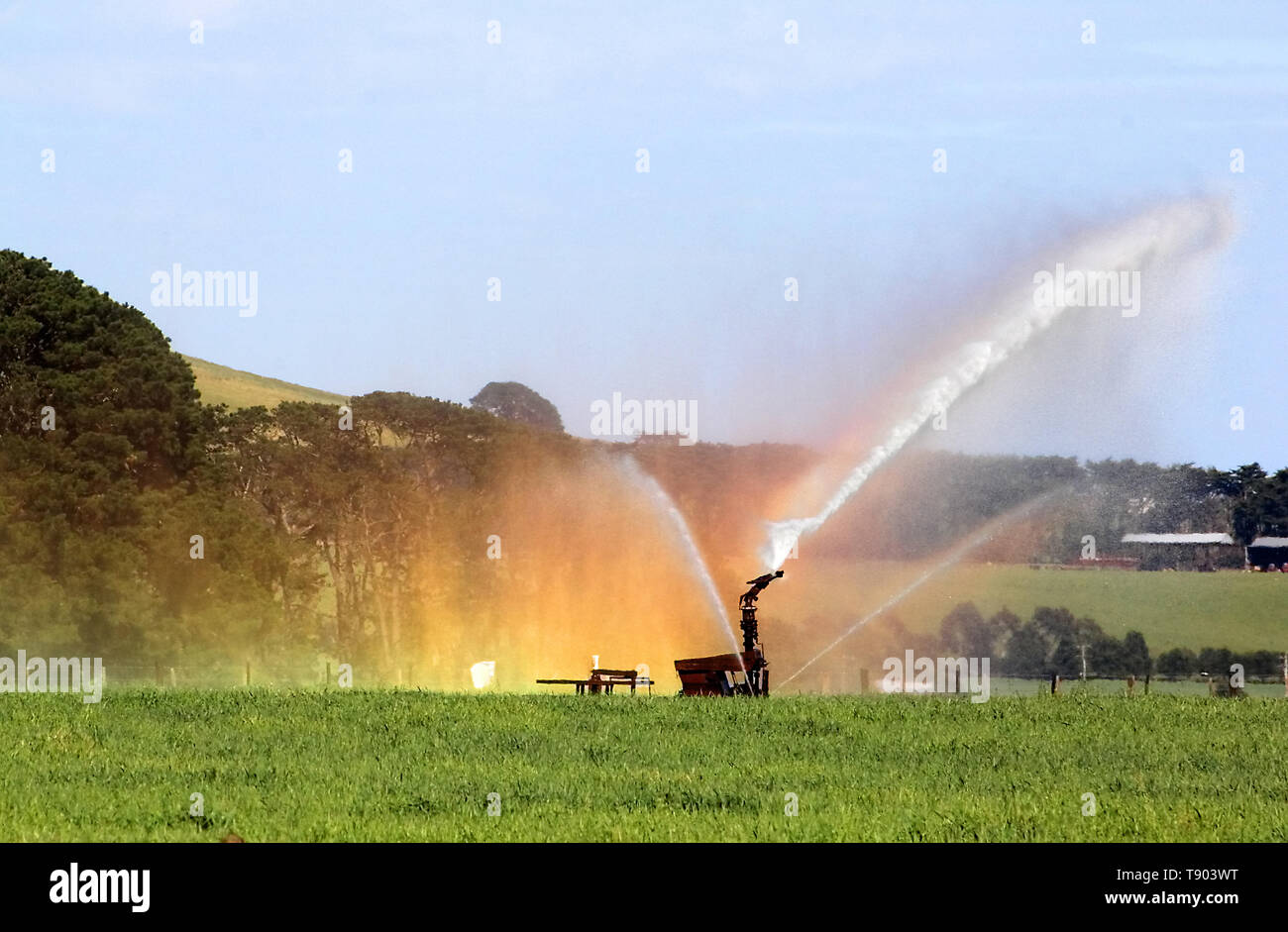 Besuchen sie Australien. Landwirtschaft und der mit ihr eng verbundenen Branchen verdienen 155 Mrd. $ pro Jahr für einen Anteil von 12 % am BIP, eine Mischung der Bewässerung und trocken-Land betrieben. Stockfoto