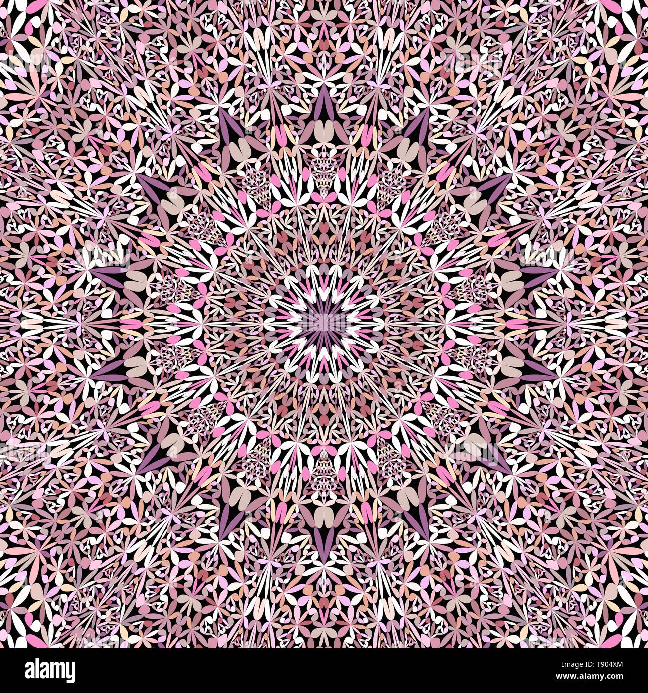 Rosa abstrakt floral verzierten Mandala Hintergrund - Geometrische vektor design Stock Vektor