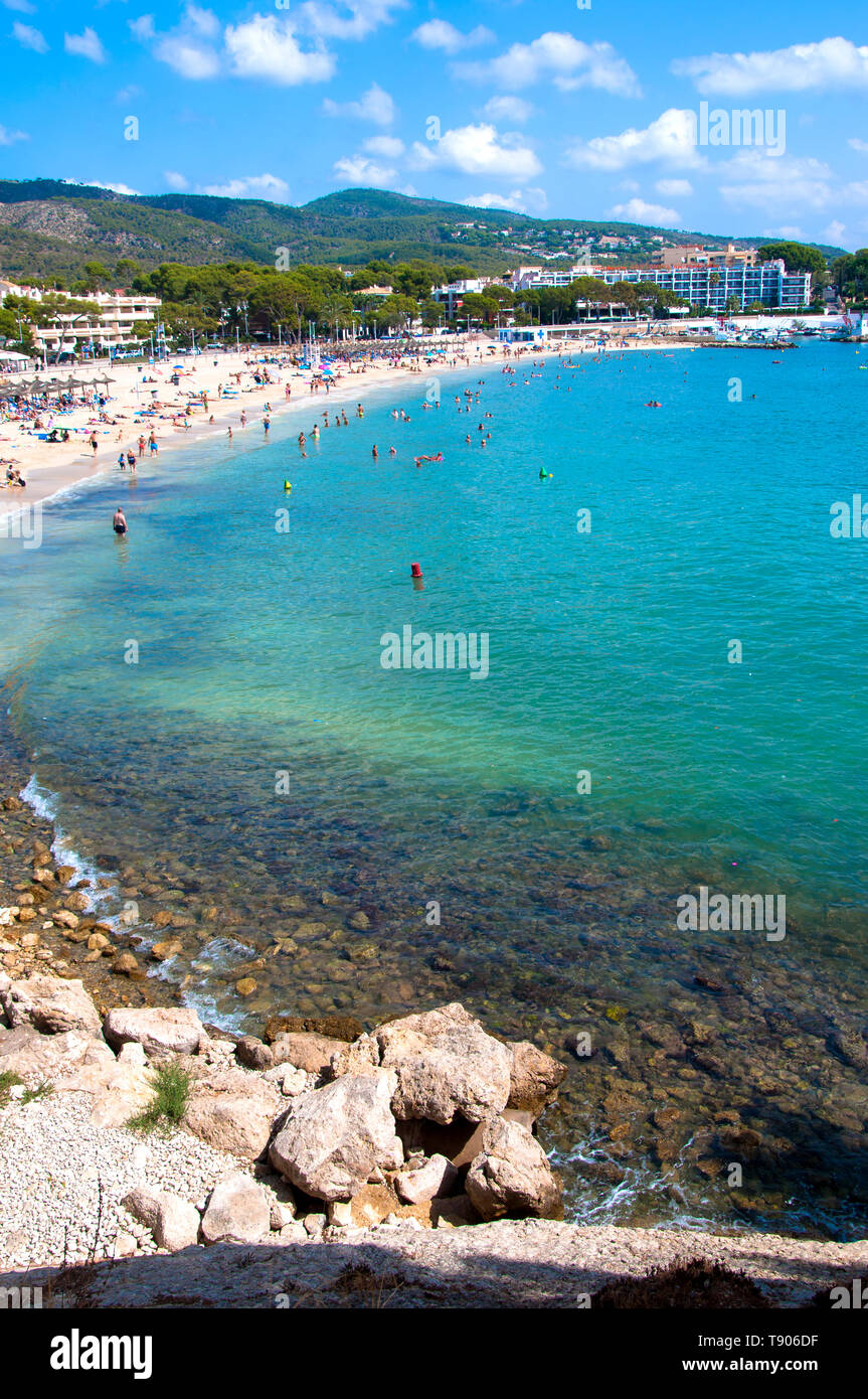 Playa Es Carregador Mallorca, Mallorca, Spanien Stockfoto