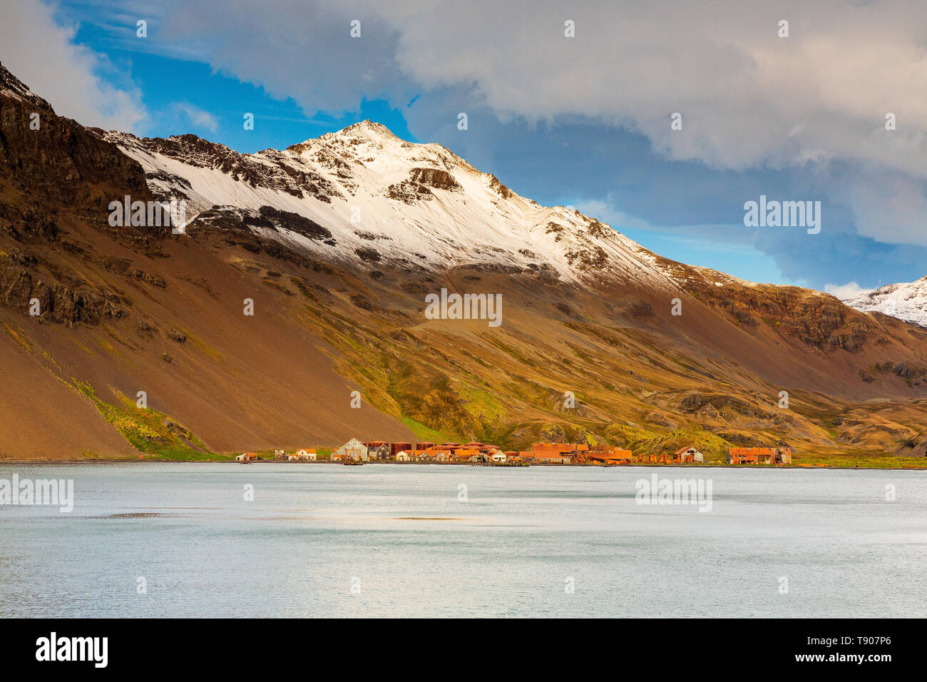 Umfangreiche Reste der verlassene Walfangstation von Stromness in South Georgia der Endpunkt von Shackletons epische Reise mark Stockfoto