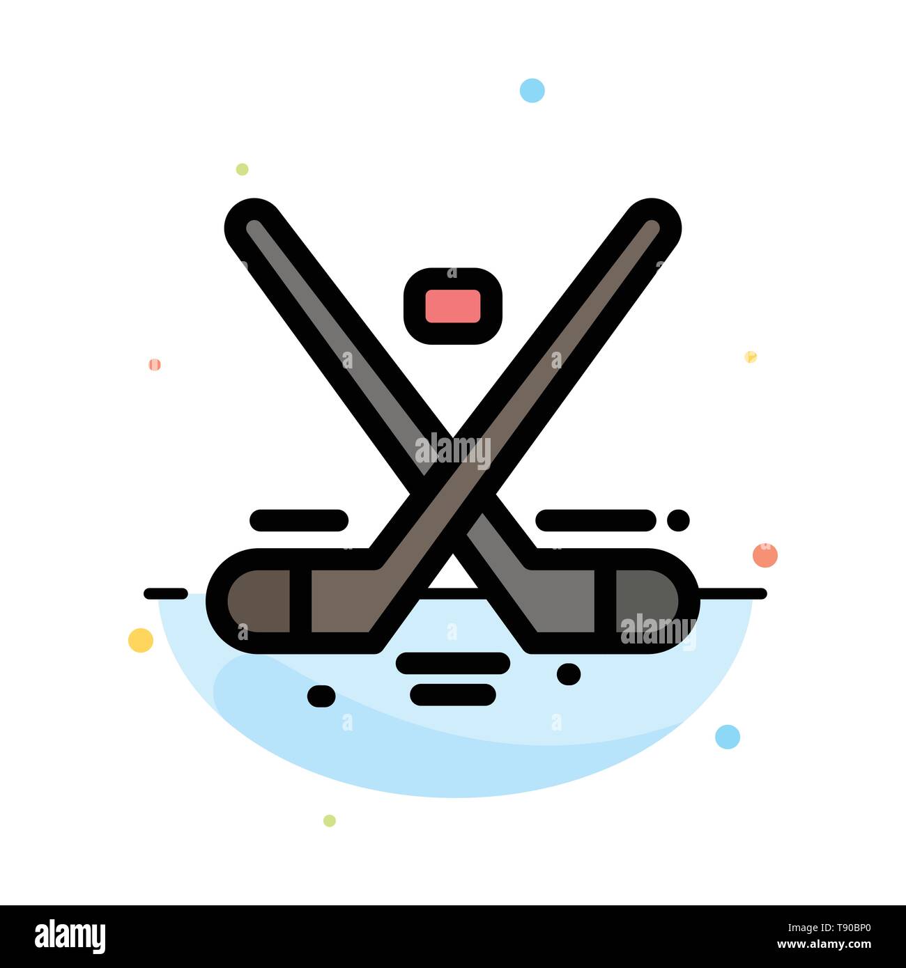 Kanada Spiel Hockey Eis Olympics Abstrakte Flachen Farbe Symbol Vorlage Stock Vektorgrafik Alamy