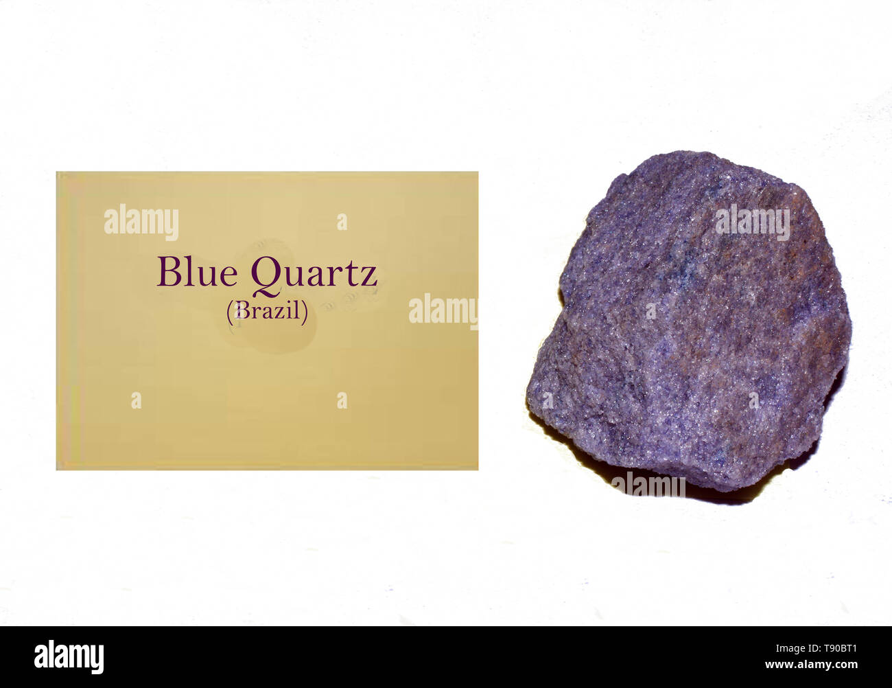 Blue quartz Rock von Brasilien close-up Stockfoto