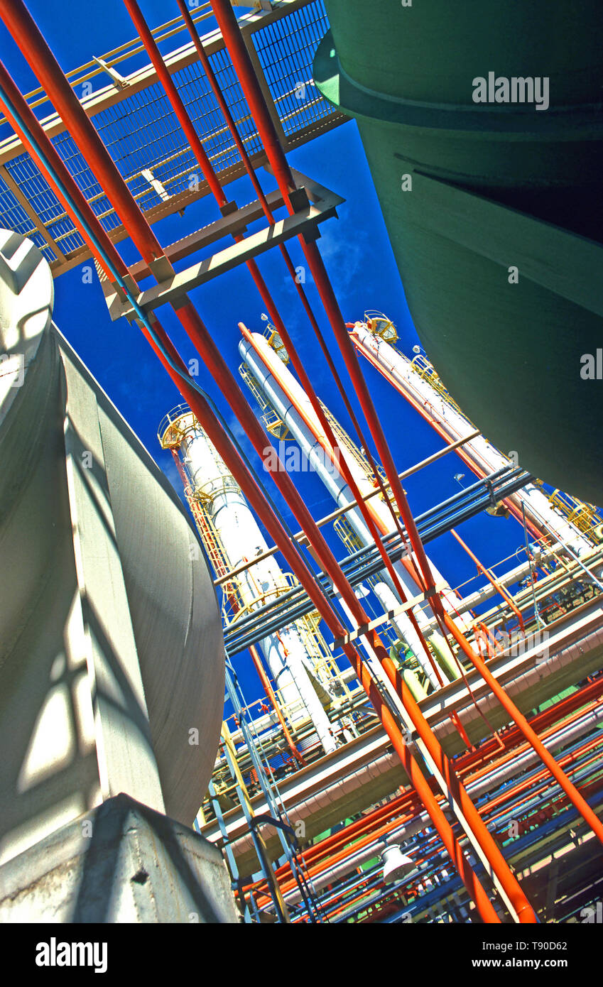 Ein Detail aus einem chemischen Betrieb in Louisiana, USA Stockfoto