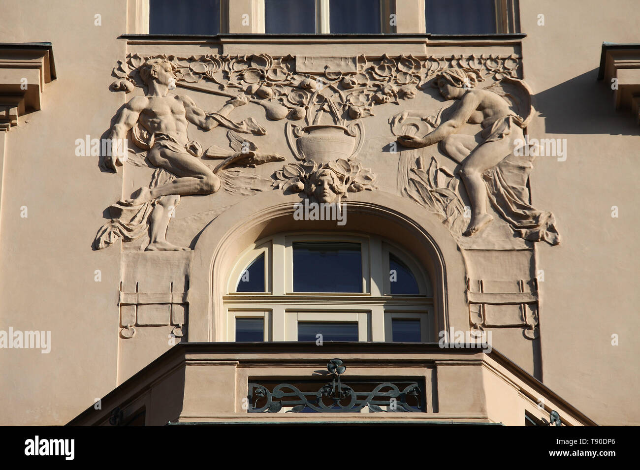 Cafe Louvre Gebäude in Prag Stockfoto