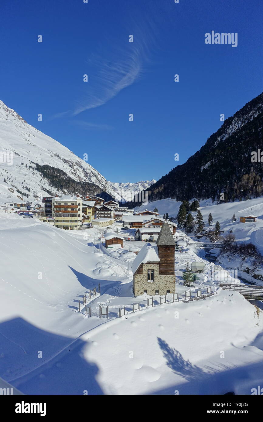 Tirol, Ötztaler Alpen, Bergsteigerdorf Vent Stockfoto
