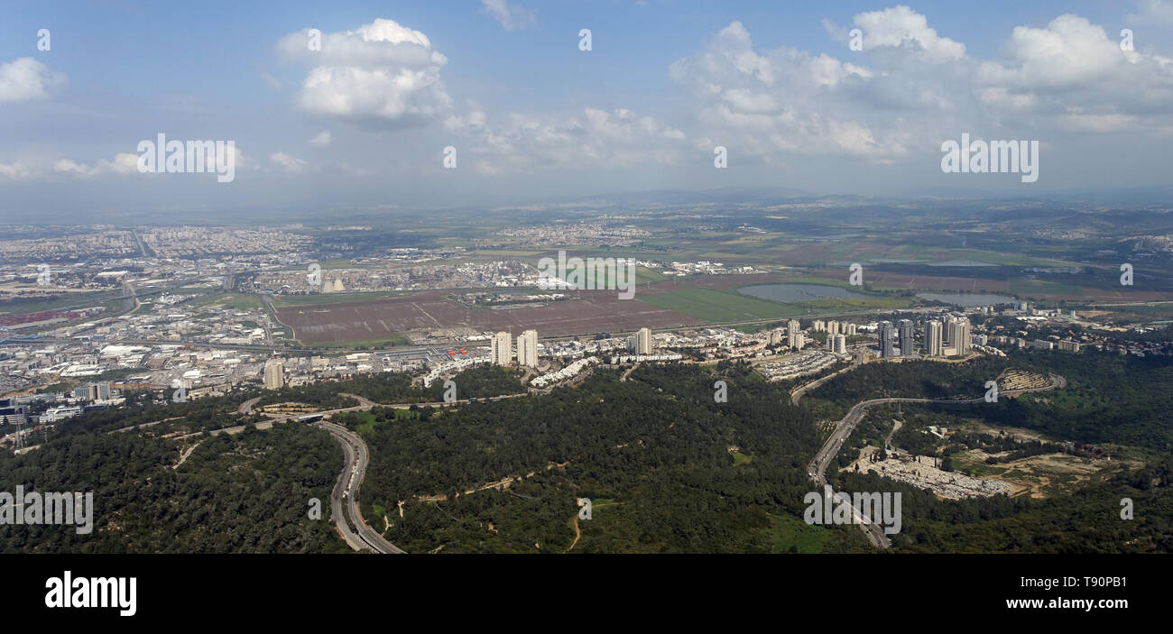 Panorama Haifa, Israel Stockfoto