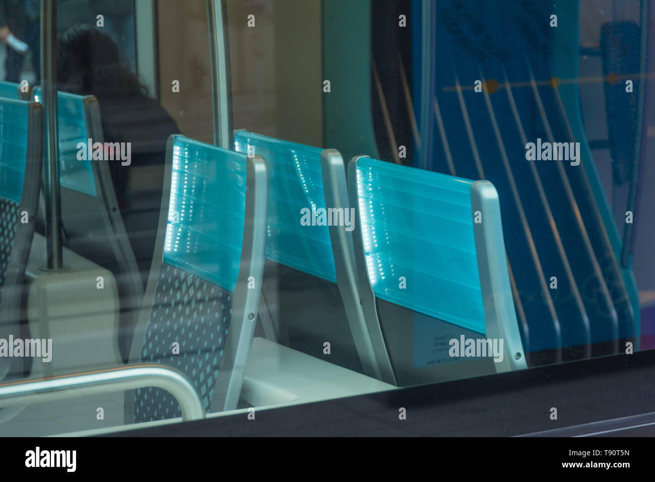 Stater Straßenbahn (Dt.: Städtische Straßenbahn) ist die Bahnlinie der luxemburgischen Hauptstadt Luxemburg, sterben bin 10 sterben. Dezember 2017 eröffnet wurde. D Stockfoto