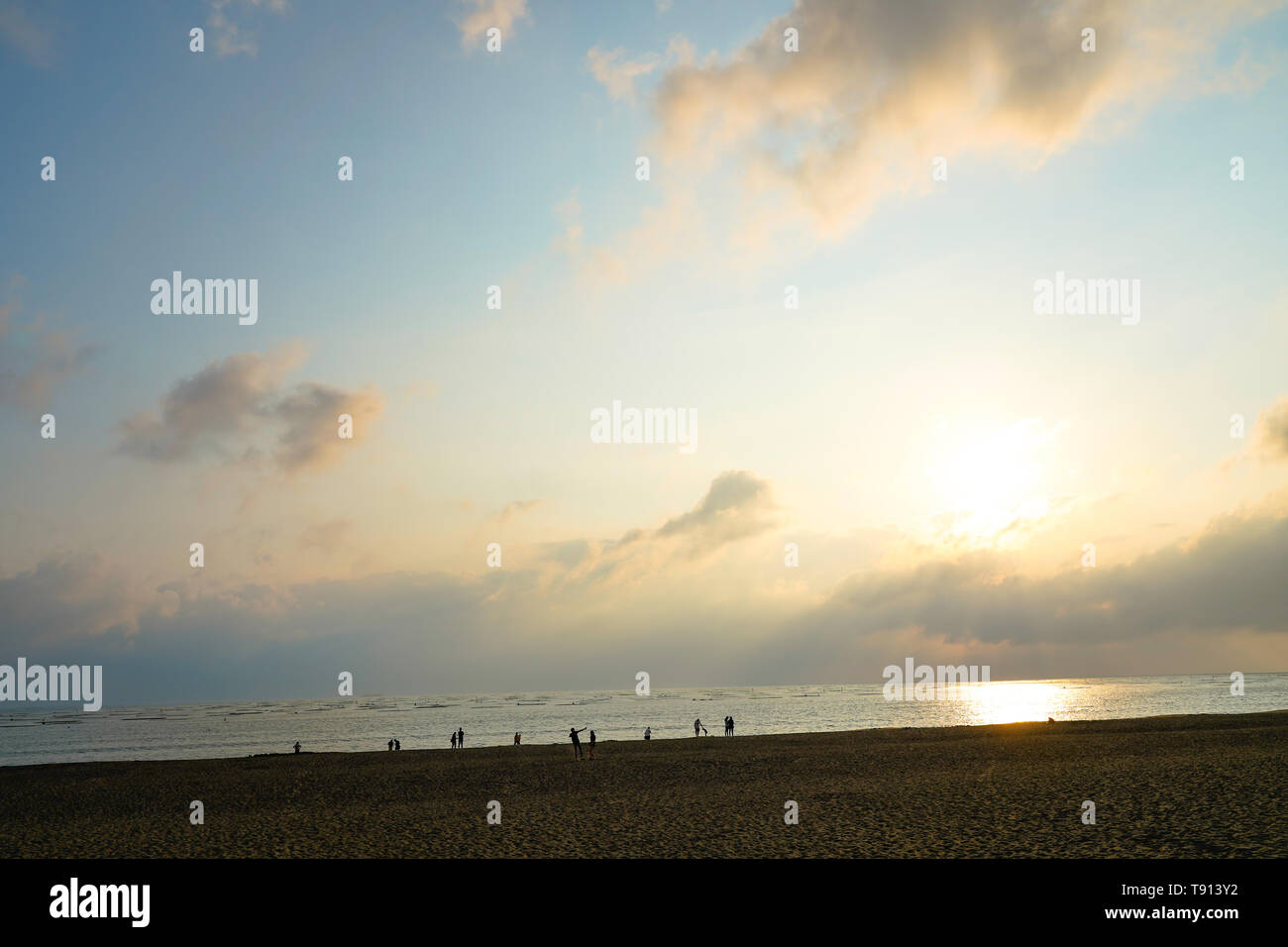 Sonnenuntergang Plattform, einer berühmten Sehenswürdigkeiten in Tainan, Taiwan. Stockfoto