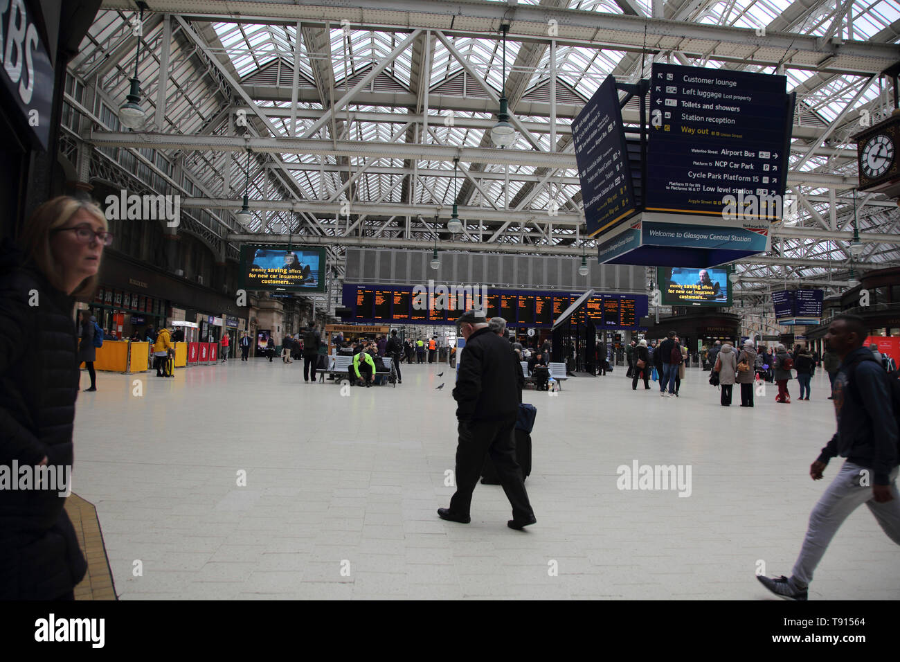 Glasgow Schottland Glasgow Central Bahnhofshalle Stockfoto
