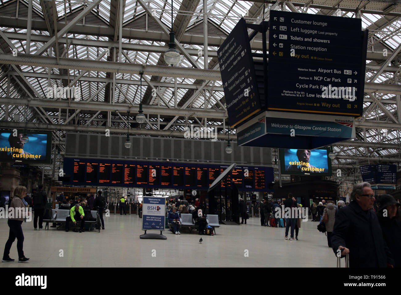 Glasgow Schottland Glasgow Central Bahnhofshalle Stockfoto
