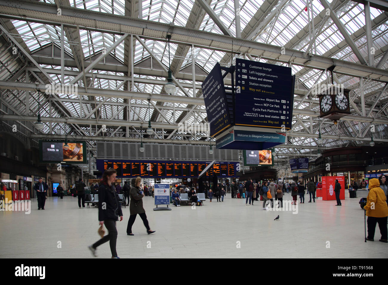 Glasgow Schottland Glasgow Central Bahnhofshalle Stockfoto
