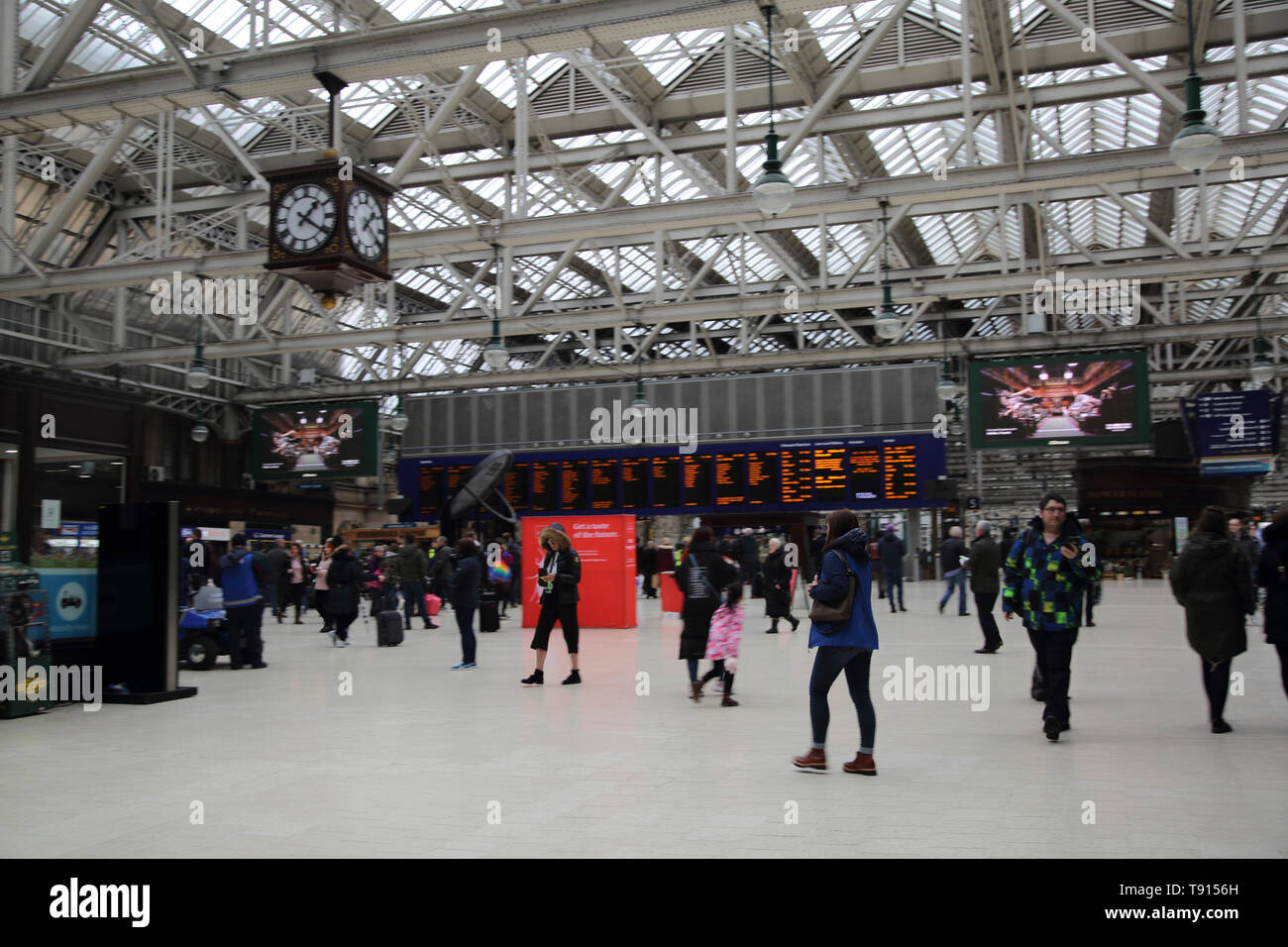 Glasgow Schottland Glasgow Central Bahnhofshalle Stockfoto
