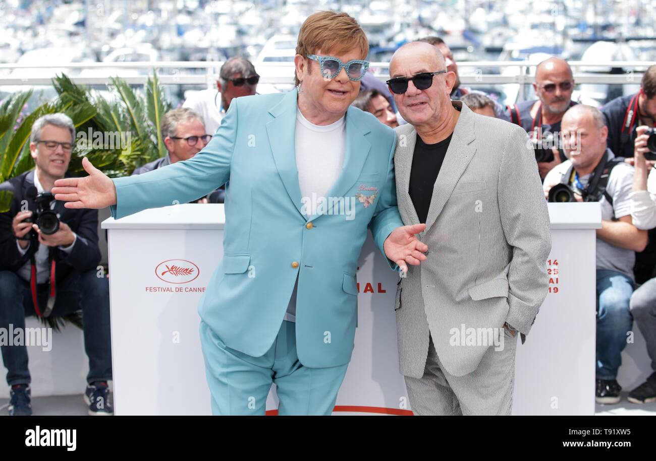 Cannes, Frankreich. 16. Mai, 2019. 72. Filmfestival in Cannes. Elton John, Bernie Taupin, 2019 Cannes: Allstar Bildarchiv/Alamy leben Nachrichten Stockfoto