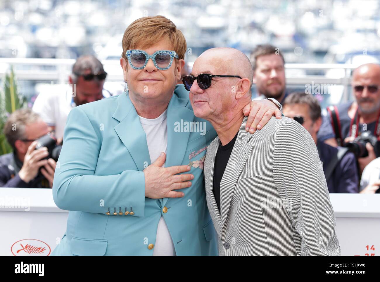 Cannes, Frankreich. 16. Mai, 2019. 72. Filmfestival in Cannes. Elton John, Bernie Taupin, 2019 Cannes: Allstar Bildarchiv/Alamy leben Nachrichten Stockfoto