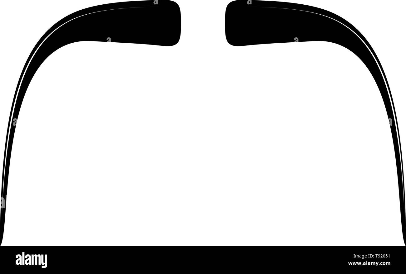Schnurrbart Symbol Vektor in der Fu Manchu Stil Stock Vektor