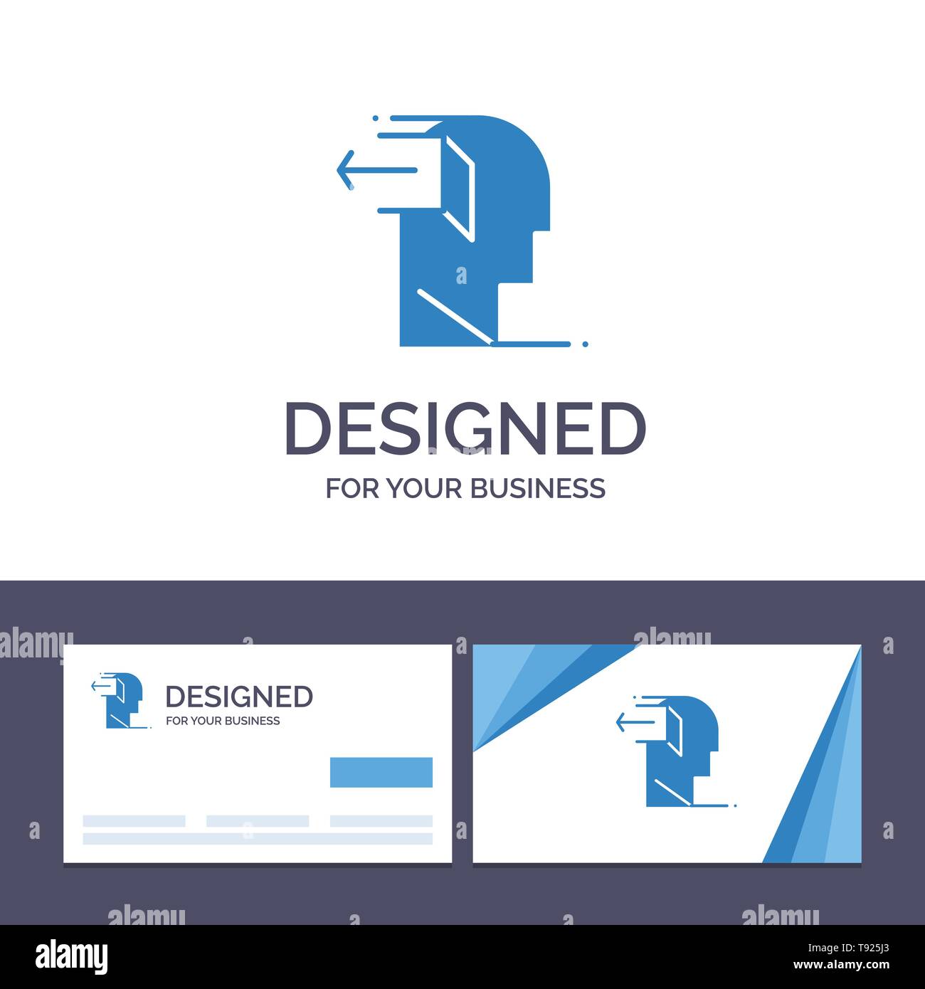 Creative Business Card und Logo Vorlage Tür, Geist, negativ aus, lösen Sie die Vector Illustration Stock Vektor
