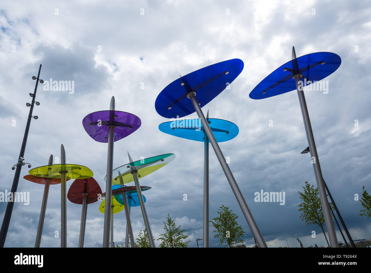 Stater Straßenbahn (Dt.: Städtische Straßenbahn) ist die Bahnlinie der luxemburgischen Hauptstadt Luxemburg, sterben bin 10 sterben. Dezember 2017 eröffnet wurde. D Stockfoto