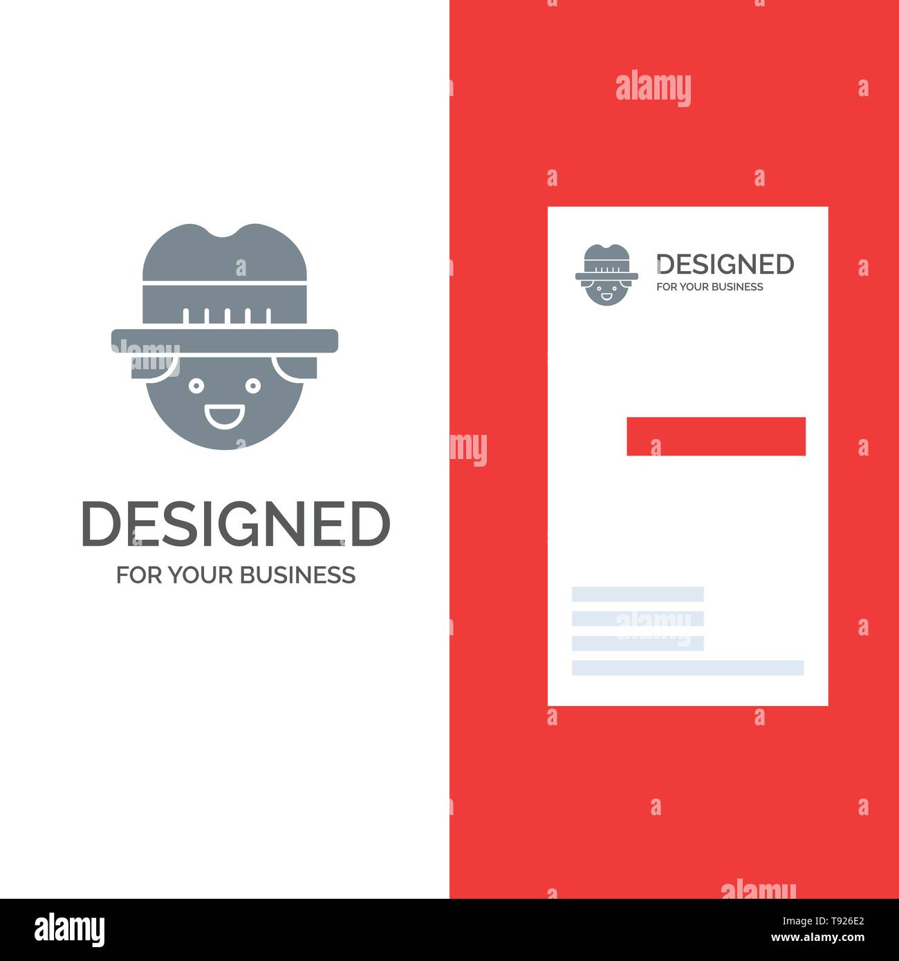 Bauern, Gärtner, Mann Grau Logo Design und Business Card Template In Gartner Business Cards Template