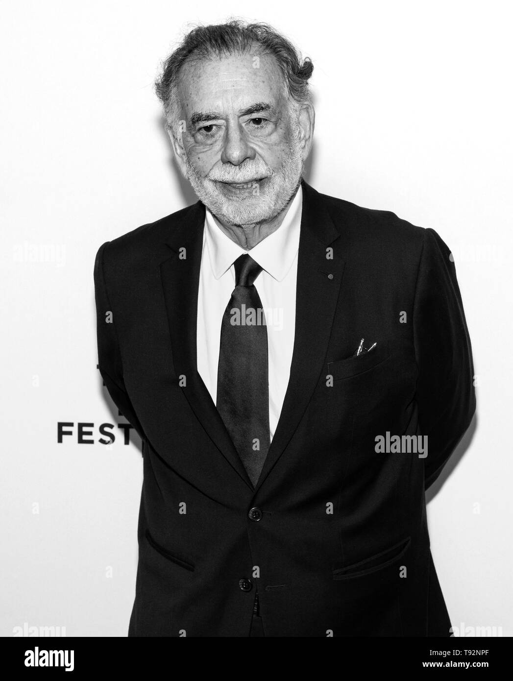 New York, NY - 28. April 2019: Francis Ford Coppola nimmt an "Apocalypse Now" - 40 Jahre und Wiederherstellung während der 2019 Tribeca Film Festival an Beaco Stockfoto