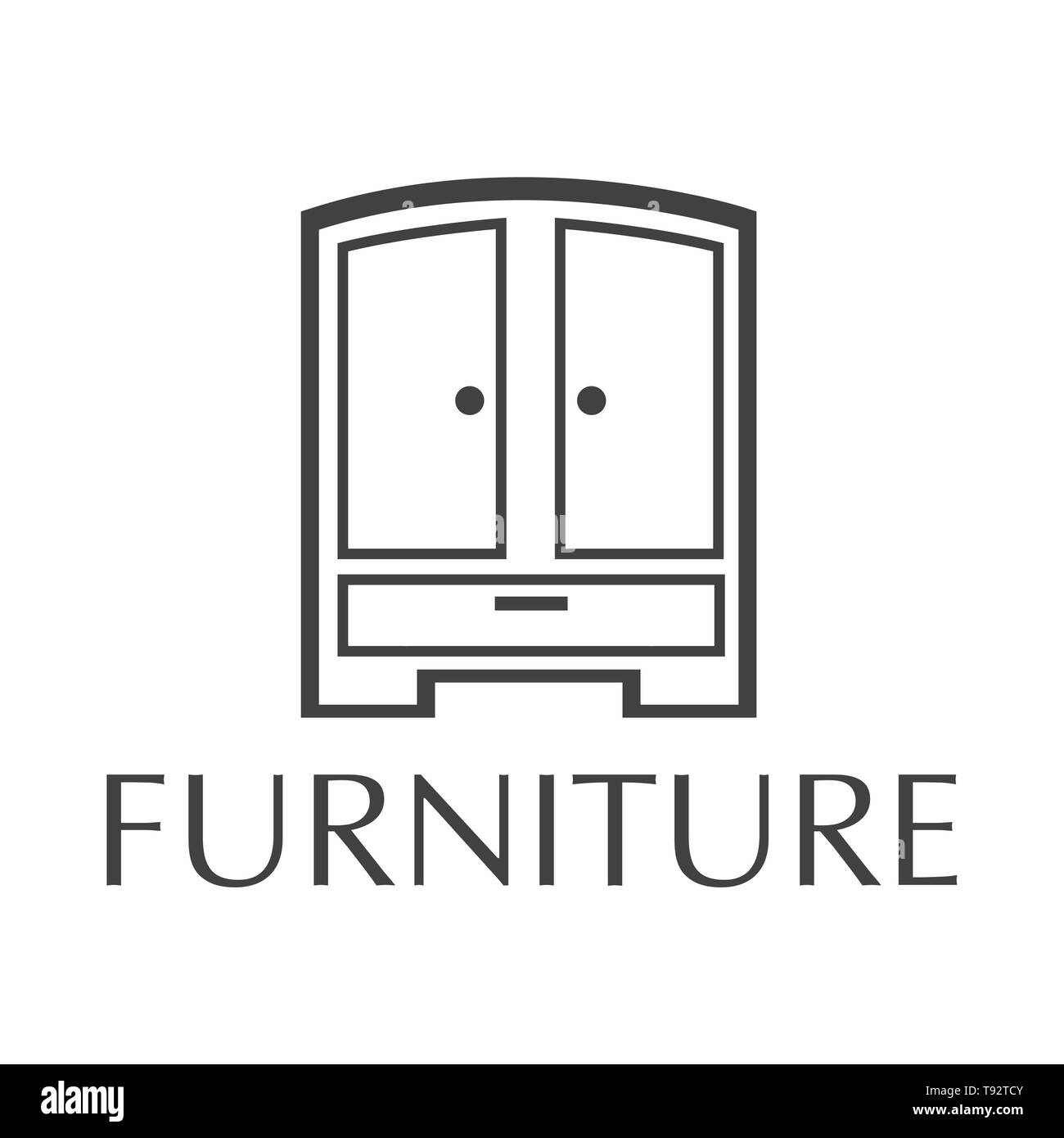 Vektor logo für Shop Verkauf von Möbel, Sofa Stock Vektor