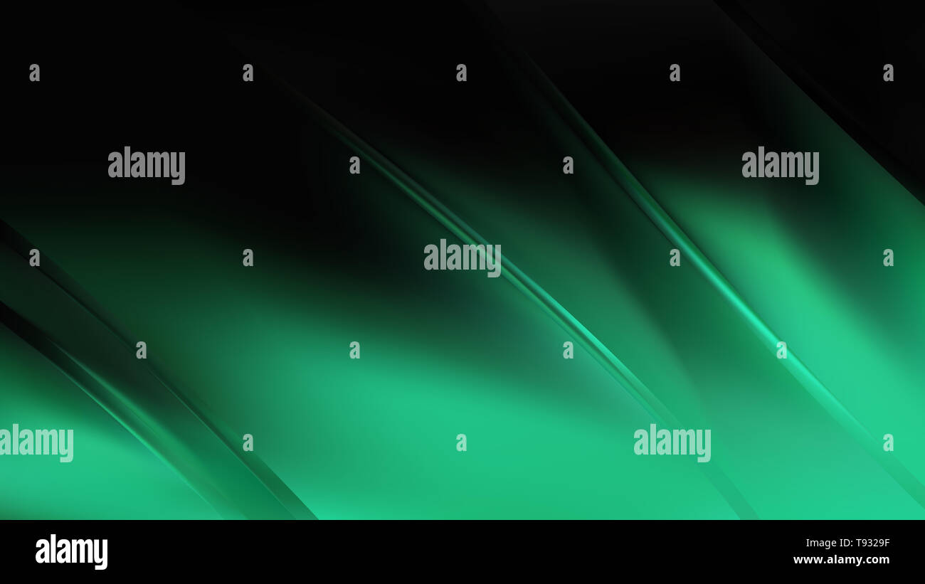 Abstrakt Grün und Schwarz glänzend Diagonale Linien Hintergrund Stockfoto