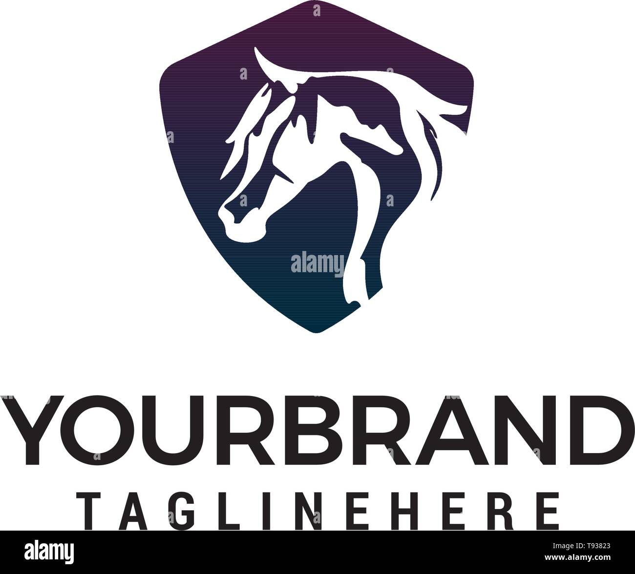 Horse Head Logo Design Konzept Vorlage Vektor Stock Vektor
