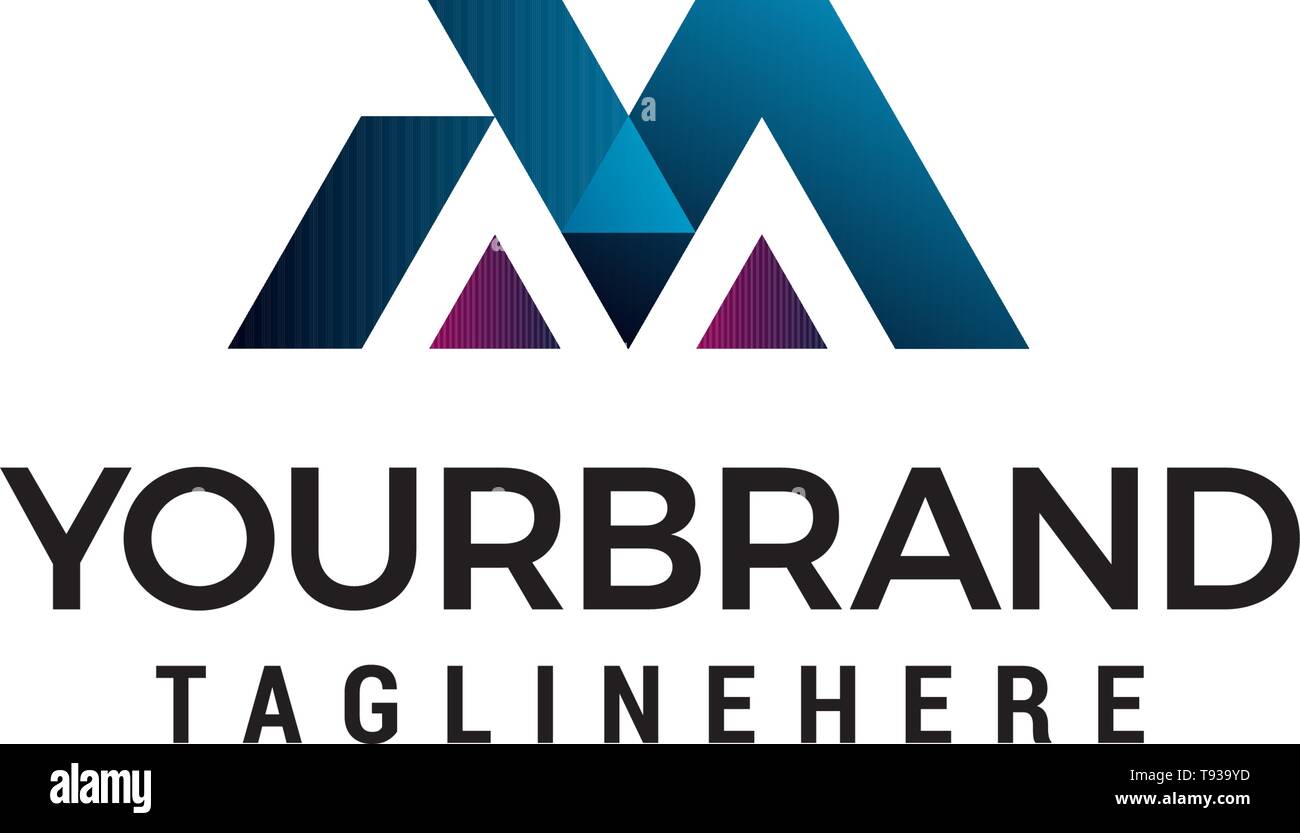 Buchstabe M Logo Design Konzept Vorlage Vektor Stock Vektor