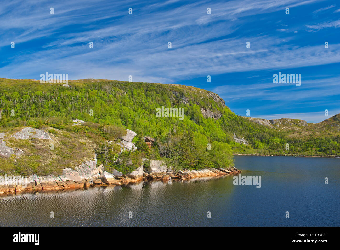 See in der Long Range Mountains Isle Aux Morts Neufundland und Labrador Kanada Stockfoto