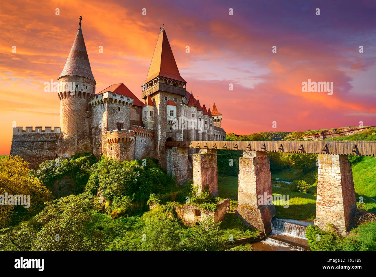 Corvin Burg Hunedoara, Siebenbürgen, Rumänien Stockfoto