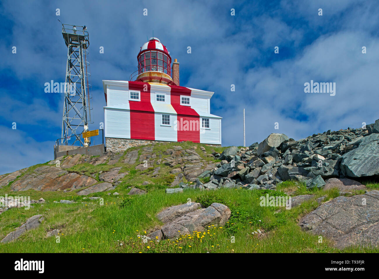 Leuchtturm auf Bonavista Peninsula. Atlantik. Cape Bonavista Neufundland und Labrador Kanada Stockfoto