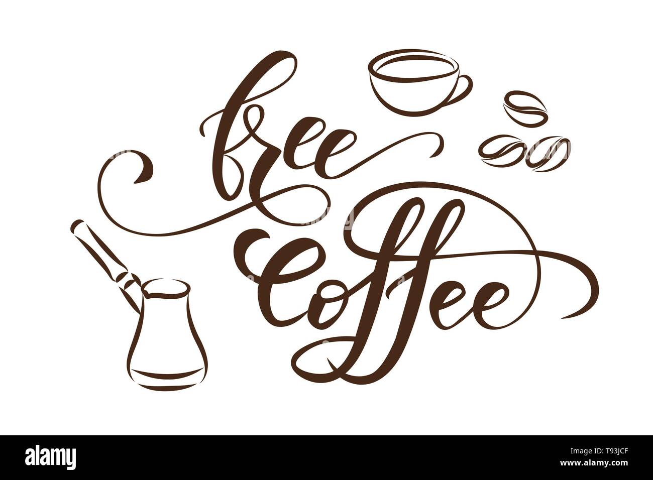 Kostenvoranschlag gratis Kaffee Stock Vektor